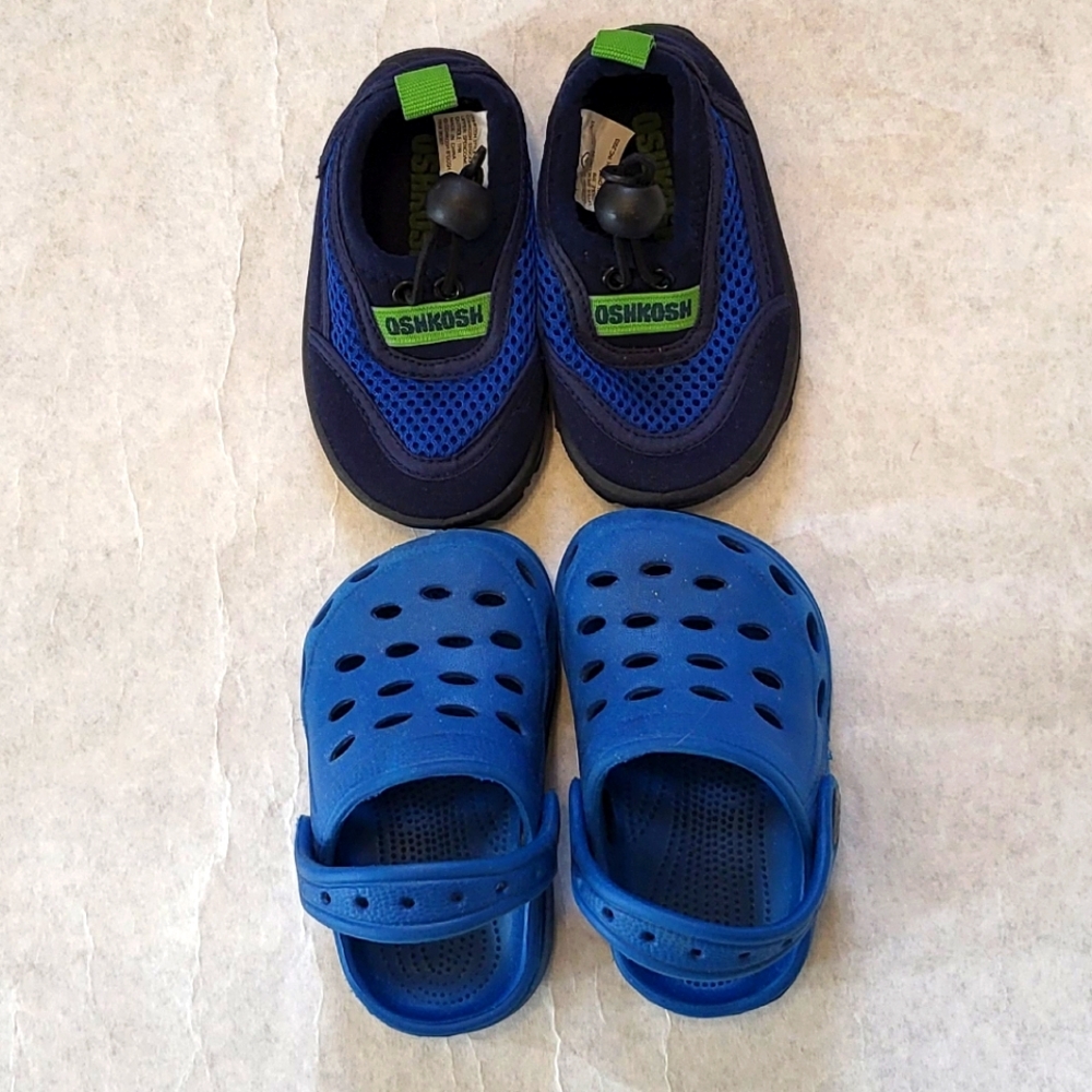 Set of two pair baby shoes, water shoes/sneakers & croc-like sandals